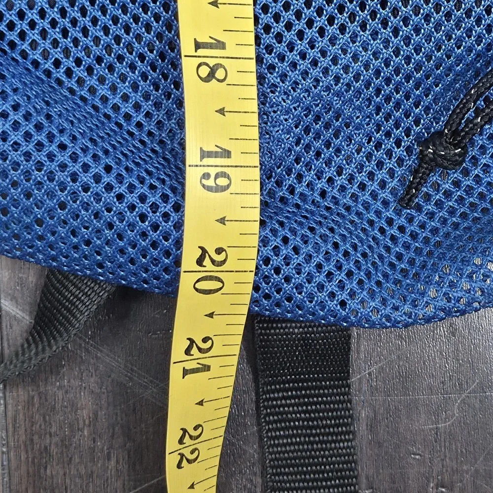 VTG Eastpak Made in USA Full Mesh See-Through Blue Backpack Festival Rave Street